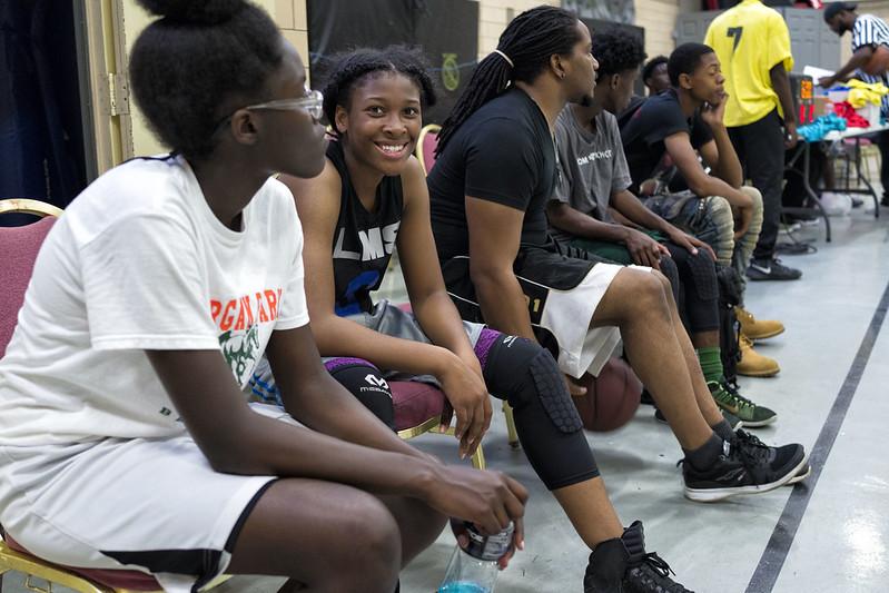 South Shore youth participating in Hoops in the Hood