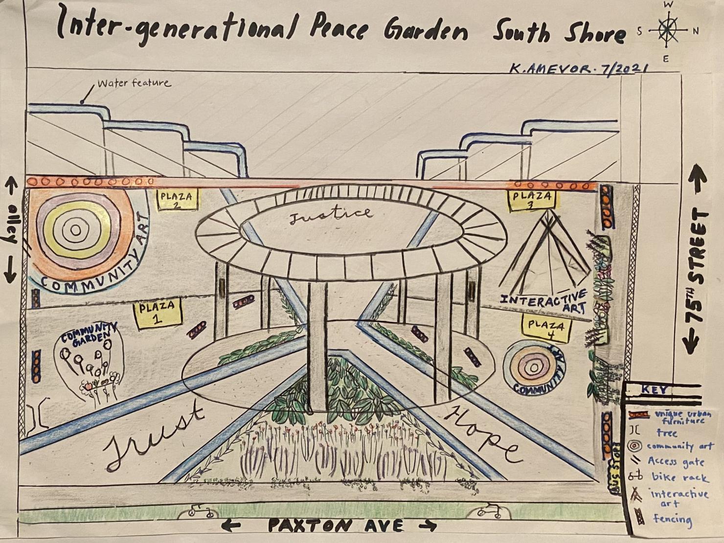 Intergenerational Peace Garden sketch