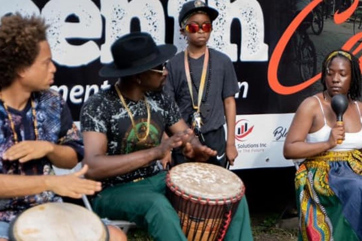 Drummers at Juneteenth Celebration